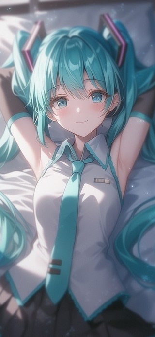 雪墨壁纸丨初音未来丨午间小憩丨