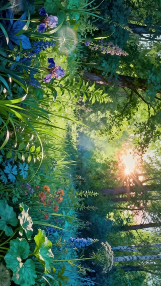 金缕穿林・花野晨曦的自然诗画