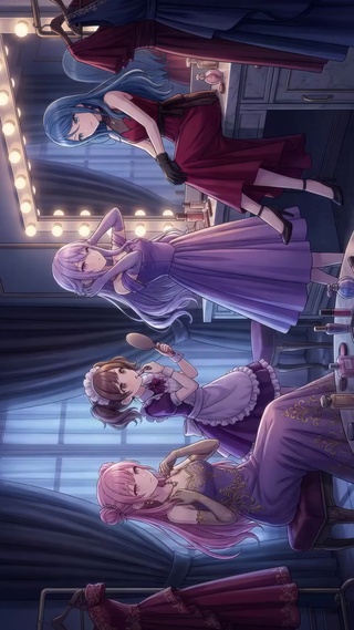 化妆间的少女们