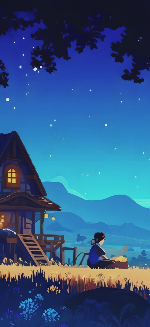 动漫场景AI夜景