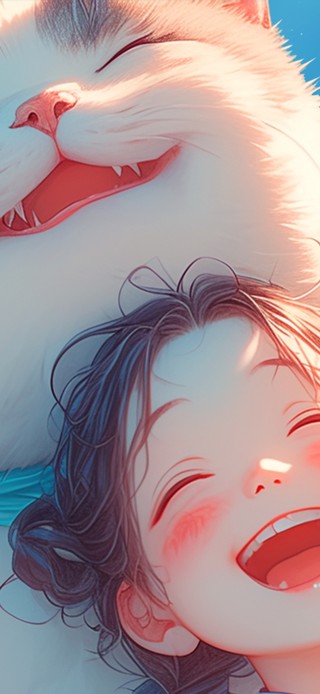 夏日蓝天下的微笑