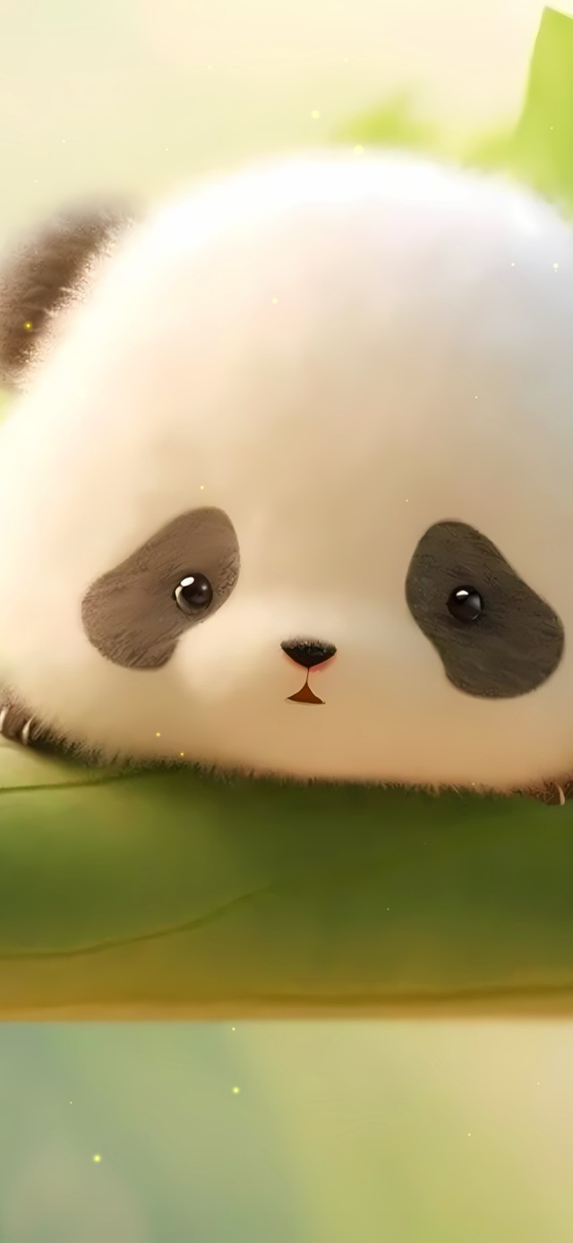 竹竿上的熊猫宝宝