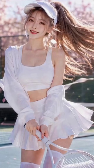 樱花网球场阳光元气美少女