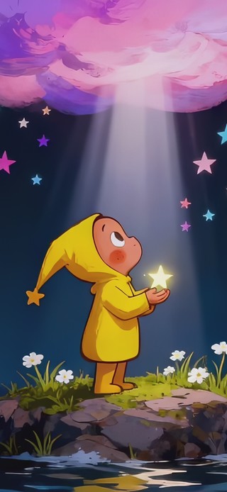 治愈七彩许愿星