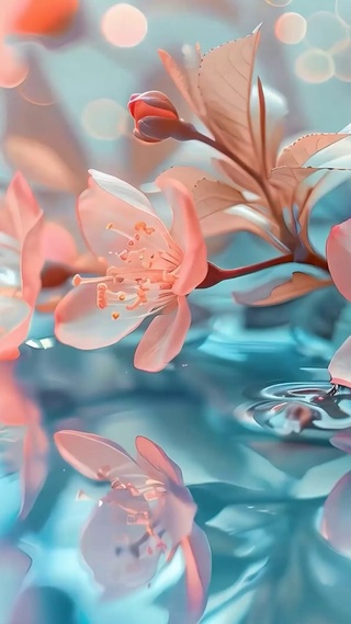 水中护眼花朵