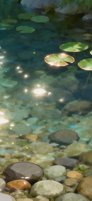 清澈溪水