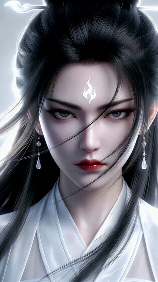 清冷仙气古风白衣美人