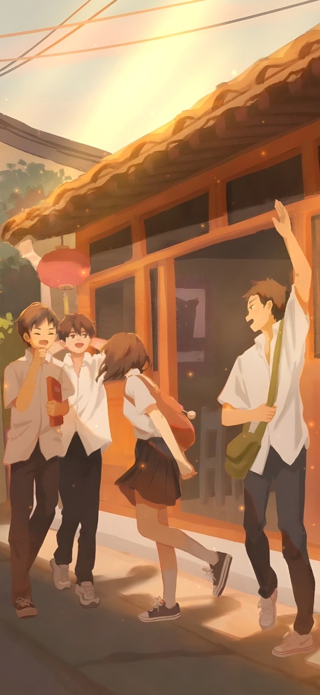 夏日黄昏放学后