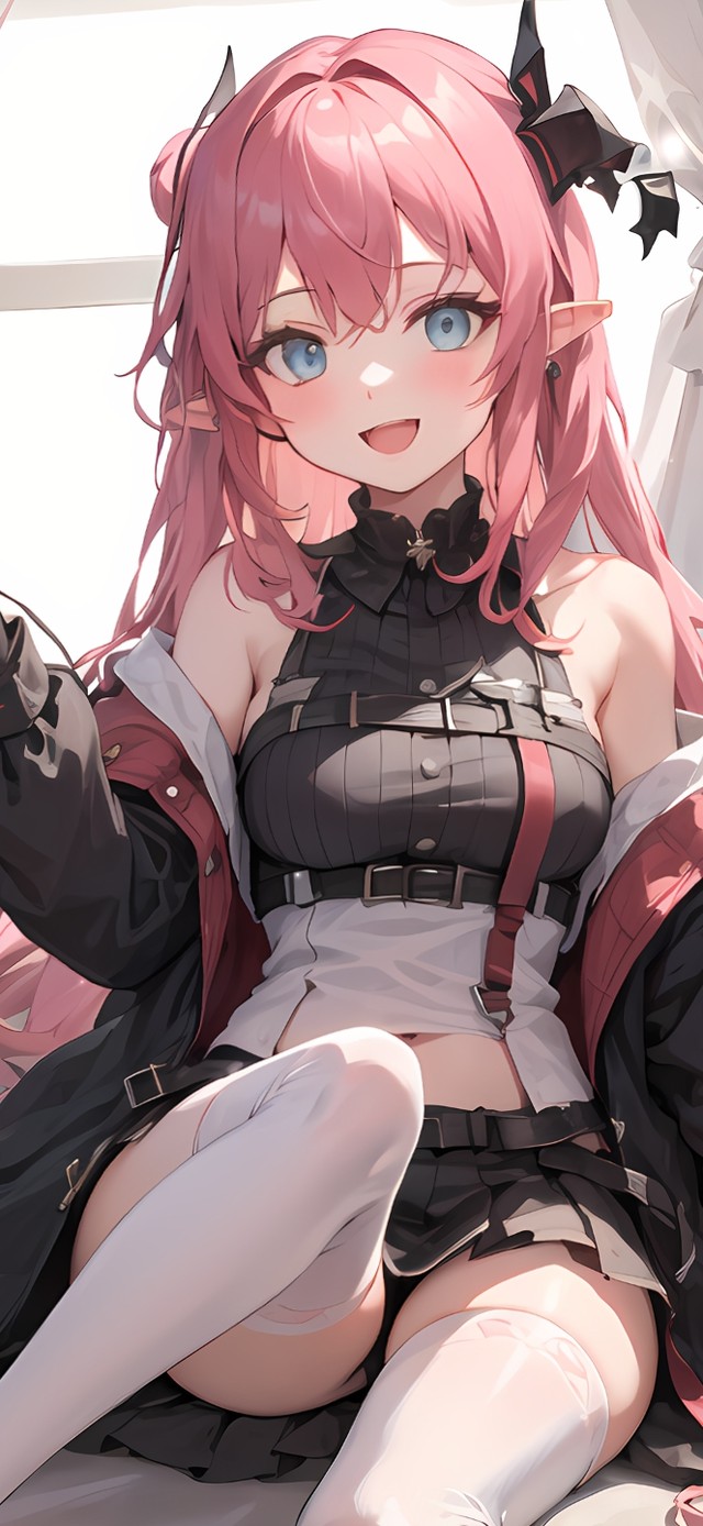 粉发可爱甜心少女