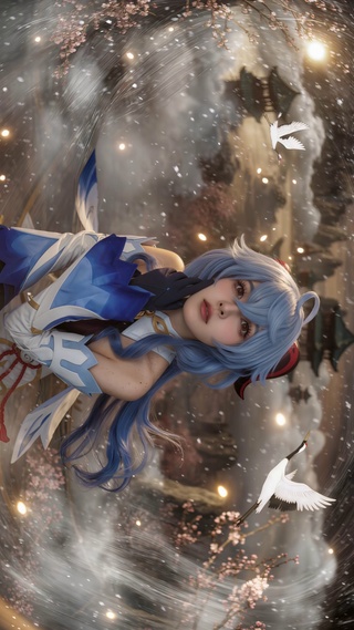 原神 甘雨 遨游天空 轻舞