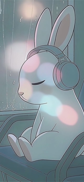 雨夜下班的打工兔