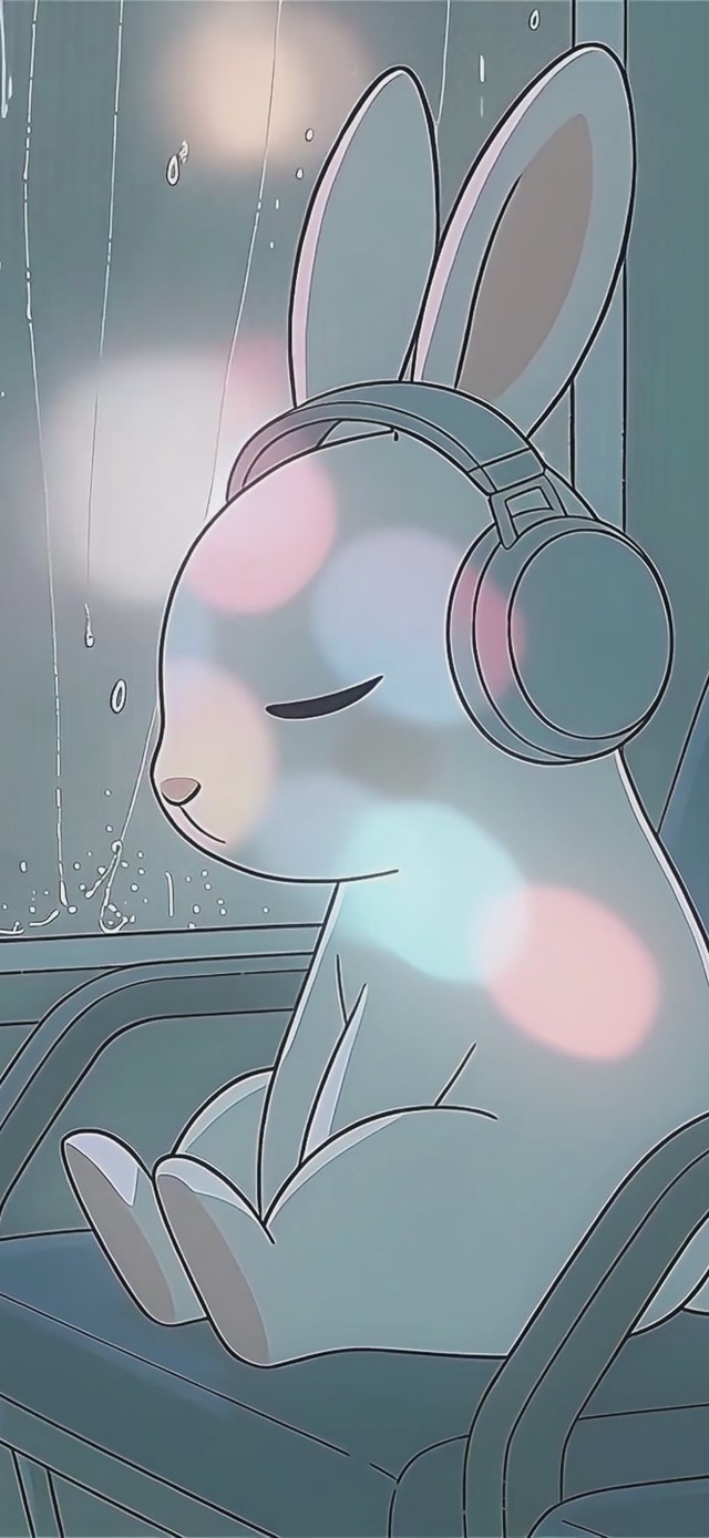 雨夜下班的打工兔