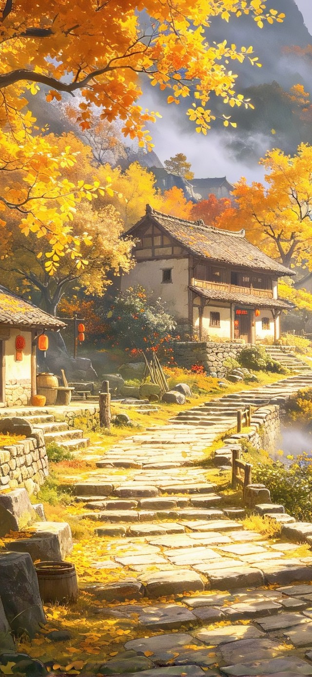 山中秋景