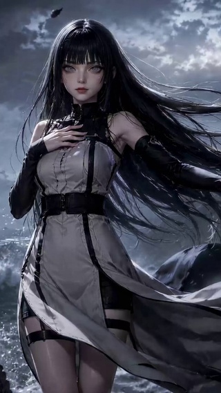 海风灯塔少女