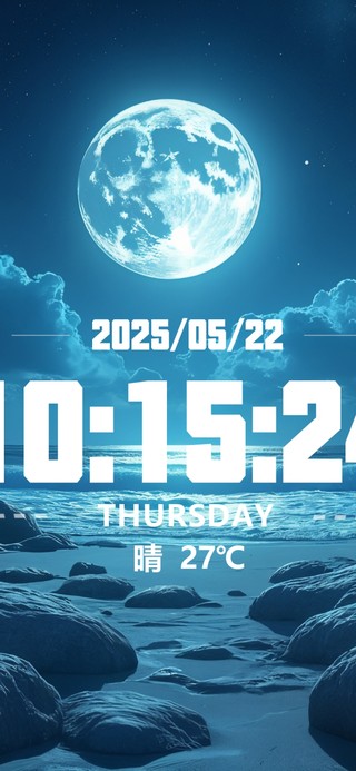 夜晚海边