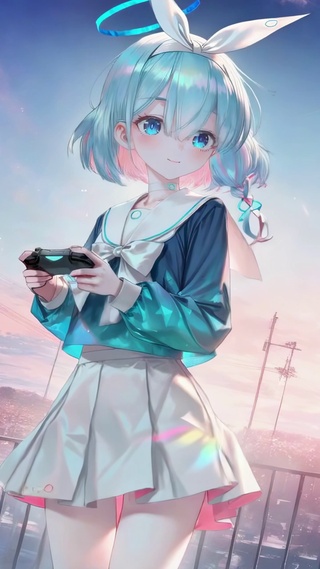 夕阳天台的阿罗娜
