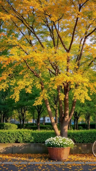 秋日林荫