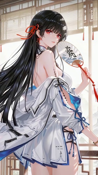 窗边国风女孩.千咲