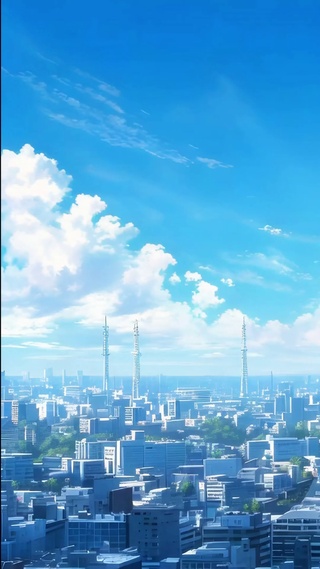 城市蓝天风景