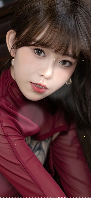 4K清纯红裙美女