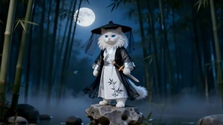 武侠风竹林猫