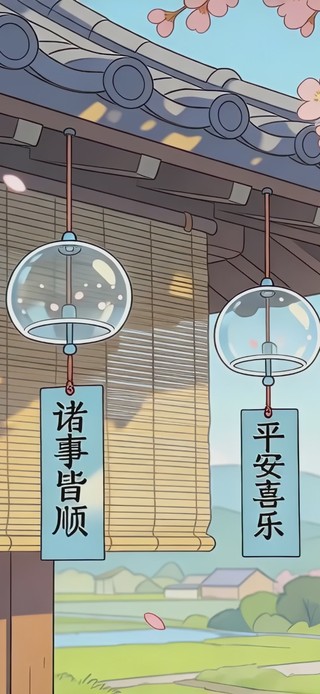 清新护眼送福风铃