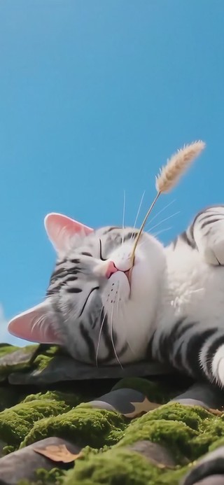 睡懒觉的猫咪
