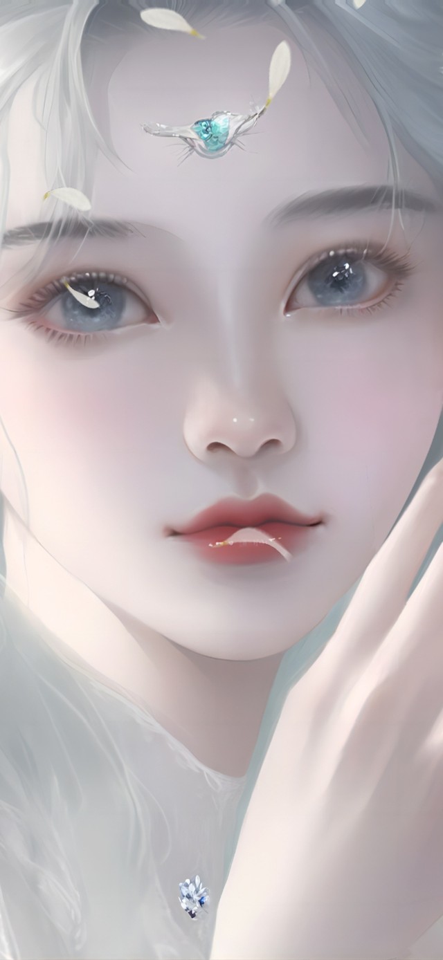 4K梦幻白发女孩