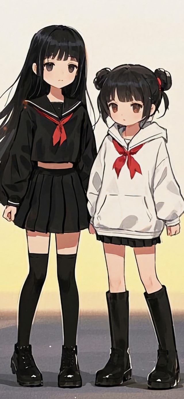 花漾壁纸|黑白少女