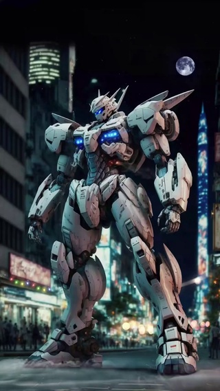 4K超清月光下的高达