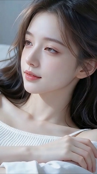 慵懒时光的温柔少女