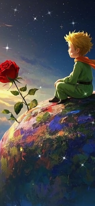 花漾壁纸|落日星球上的小王子