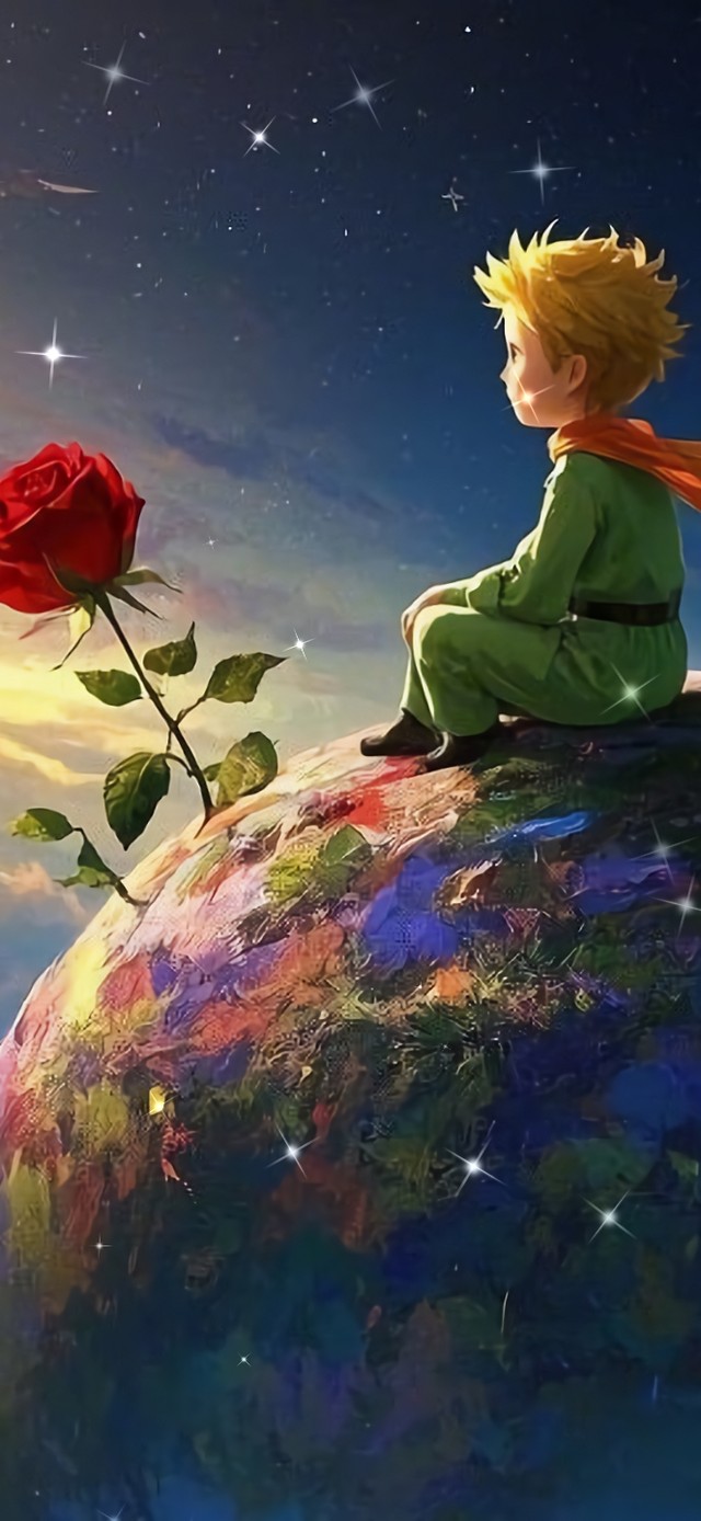花漾壁纸|落日星球上的小王子