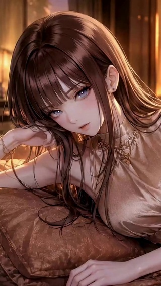 落日海岸慵懒美少女