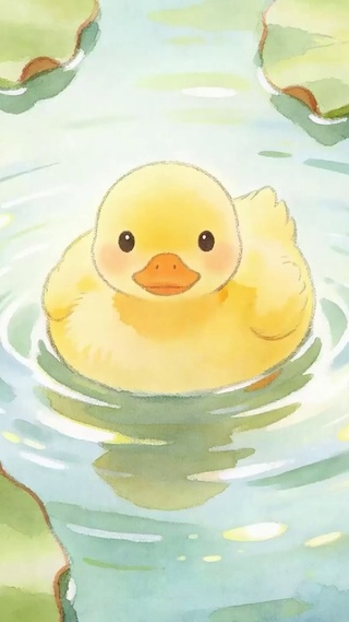 鸭子游水