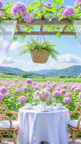紫花田凉亭