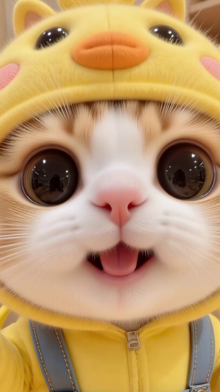贴脸小黄鸭猫咪