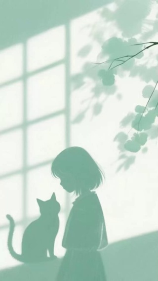 影下女孩和猫咪_2_1