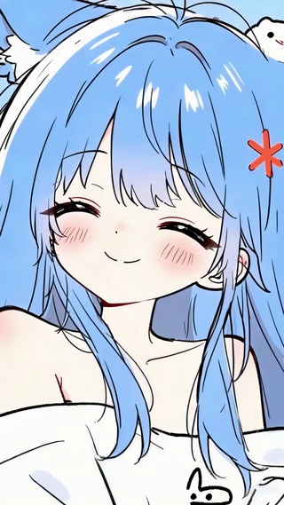 猫耳蓝发小萝莉