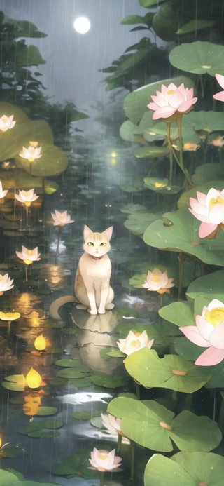 雨中的猫咪