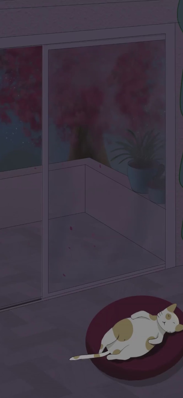 简约风客厅阳台（夜晚）