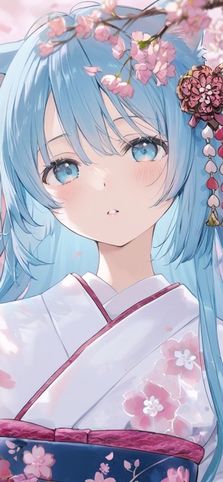 樱花下的美少女