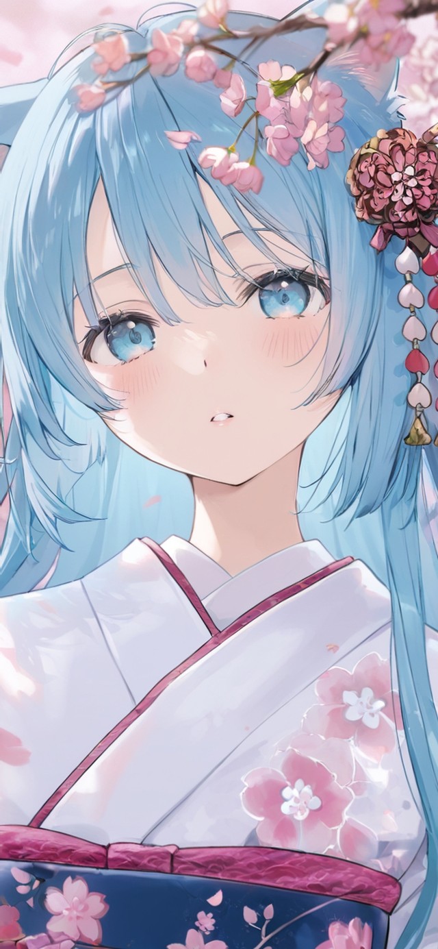 樱花下的美少女