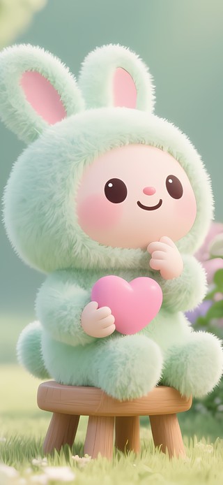 赏花的小兔宝