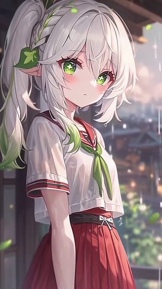 纳西妲丨檐下避雨丨