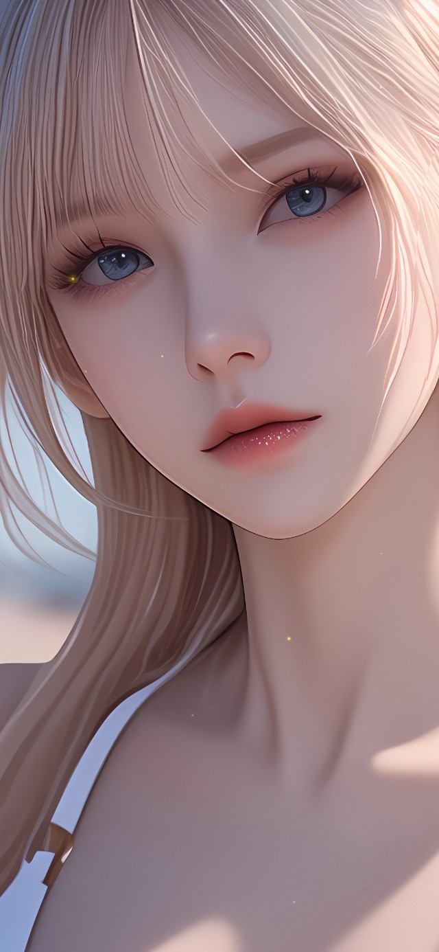 清纯阳光沙滩女孩