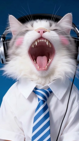 上班打工人猫咪日常打瞌睡的萌态