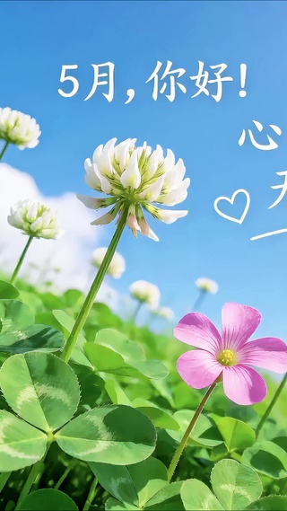 四叶花的5月祝福