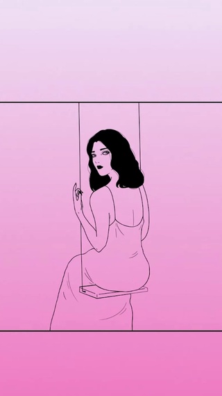 荡秋千的美女