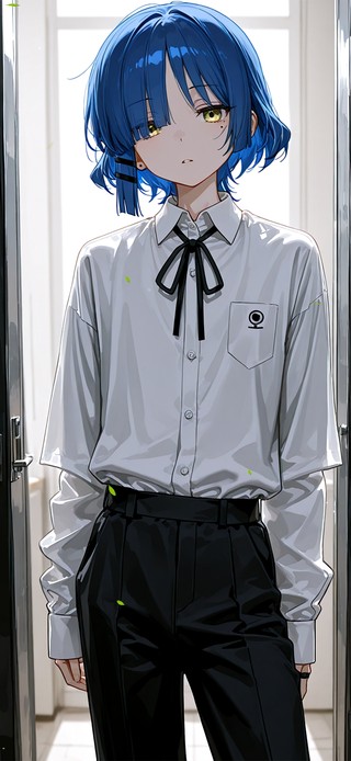 唯美蓝发少女